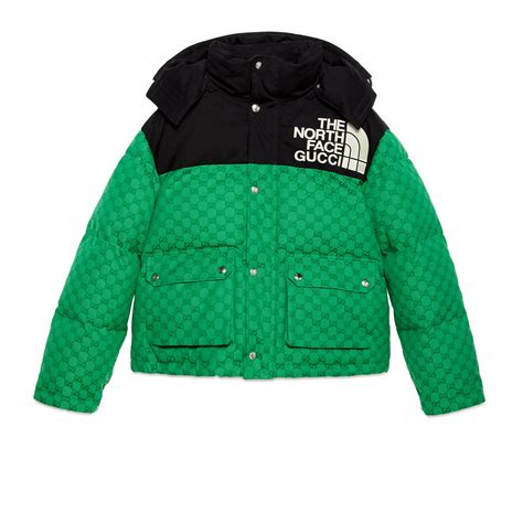 north face gucci coat green|north face x gucci outlet.